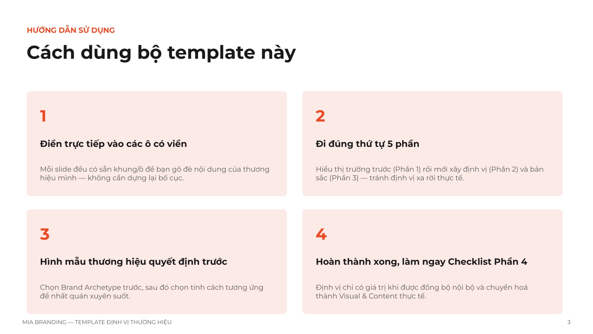 Template Định Vị Thương Hiệu (Brand Positioning Template)